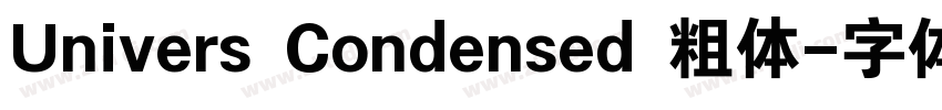 Univers Condensed 粗体字体转换